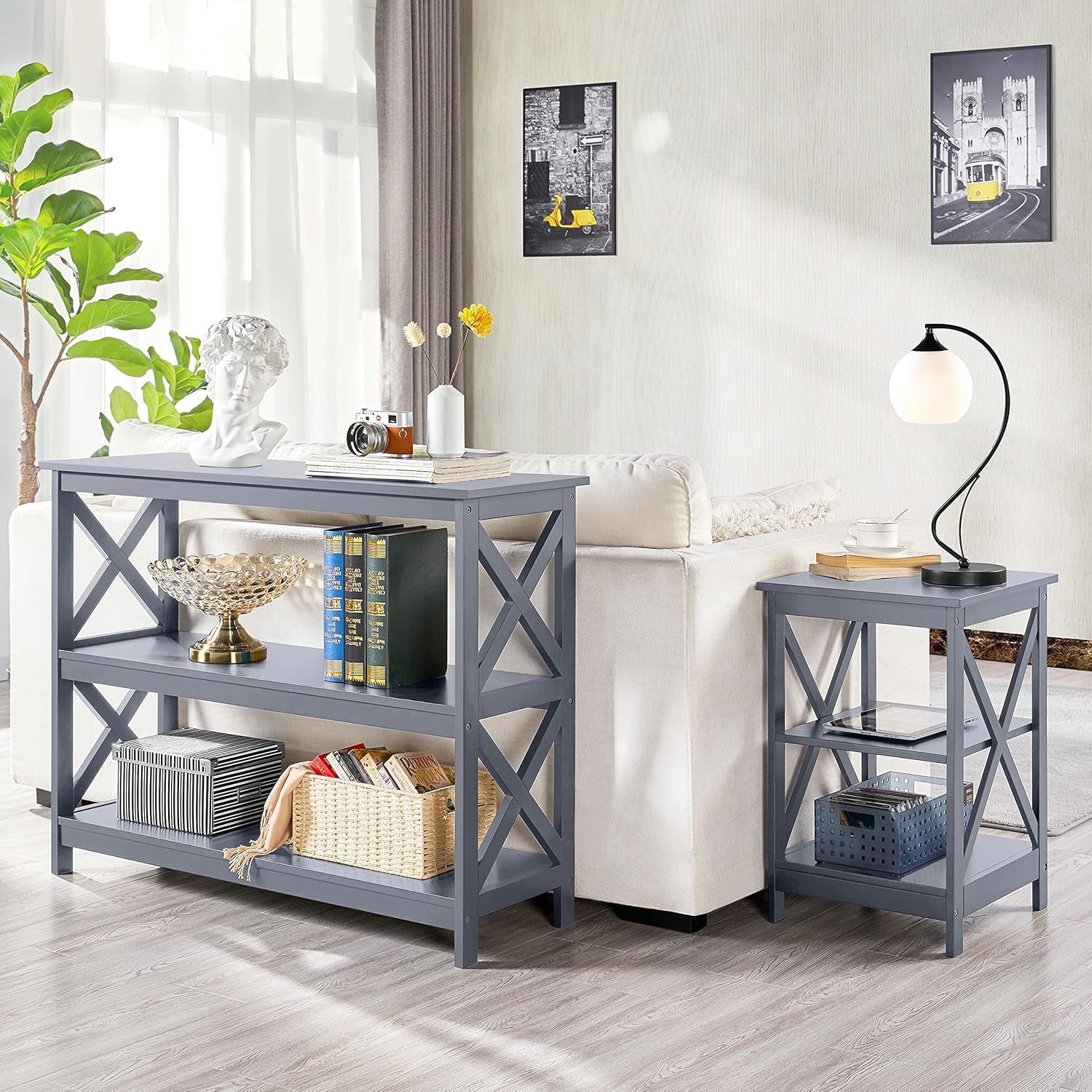 Grey Console Table 