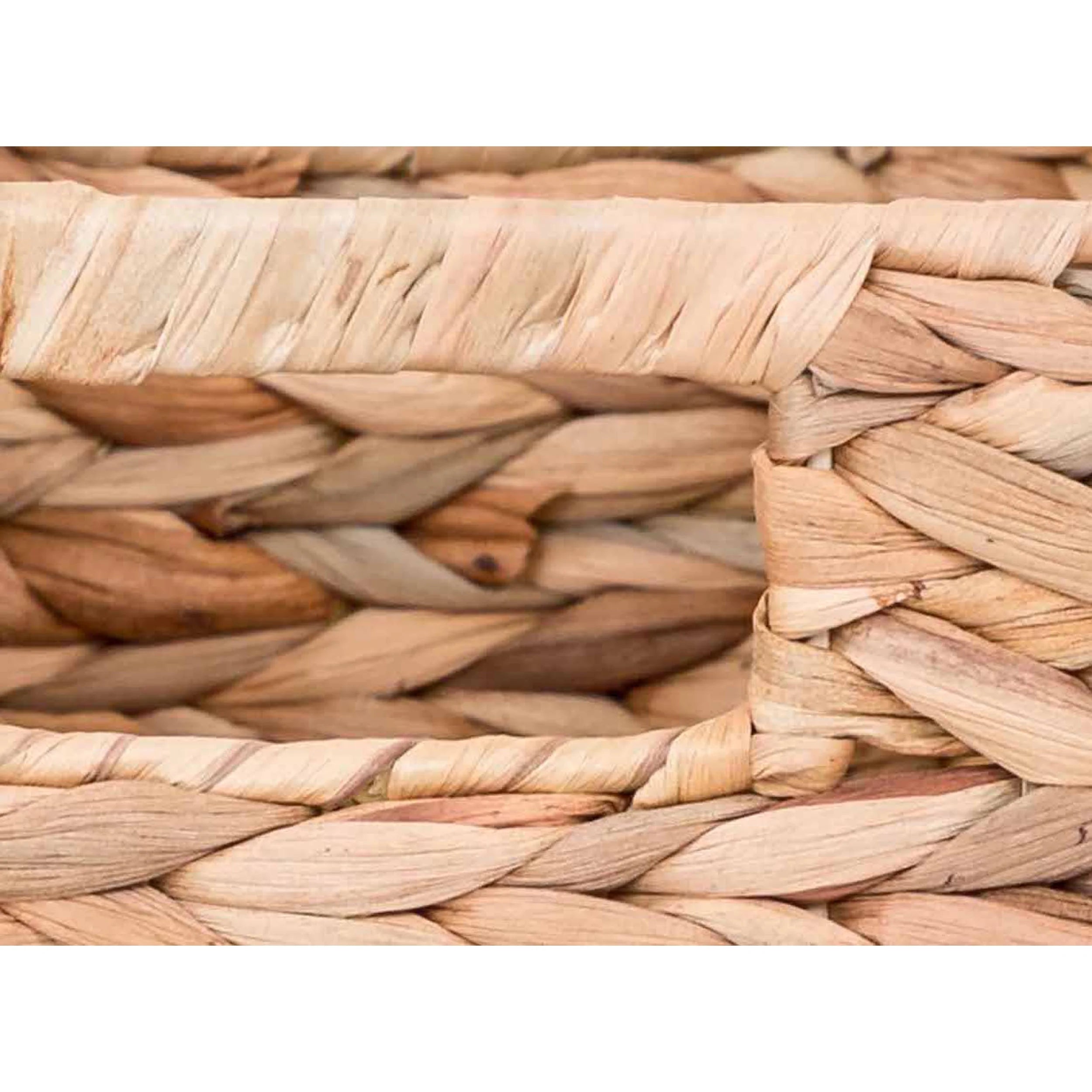 3-Piece Natural Woven Water Hyacinth Decorative Storage Basket Set