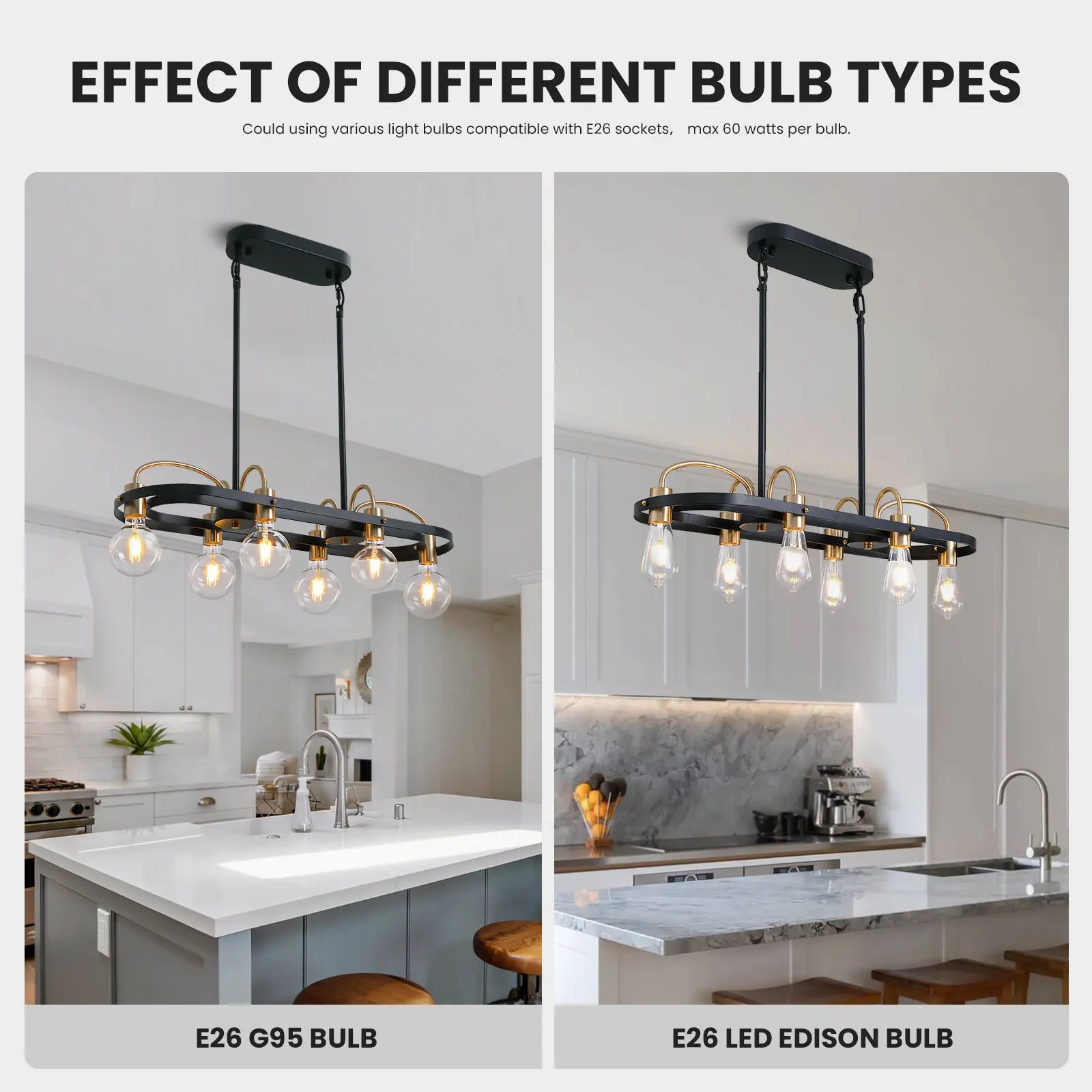 Rectangular Island Chandelier