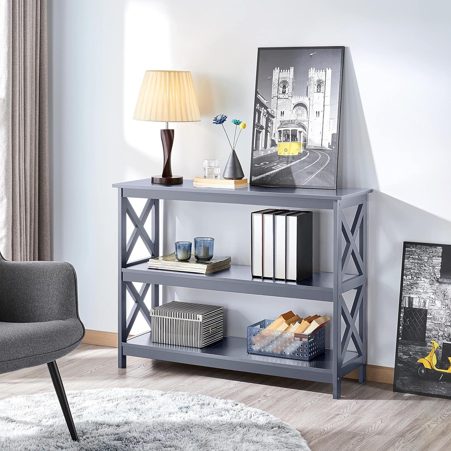 Grey Console Table 