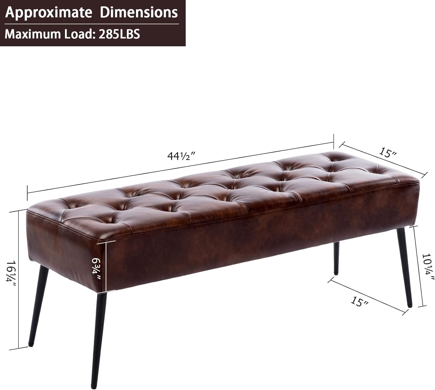 Button-Tufted Ottoman Bench