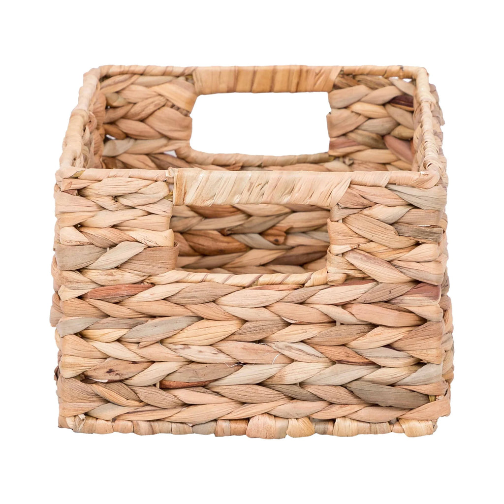 3-Piece Natural Woven Water Hyacinth Decorative Storage Basket Set