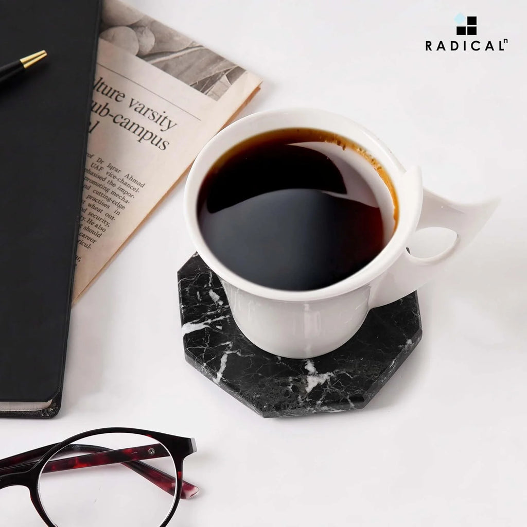 Black Marble Coasters Set of 6 