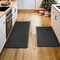 Kitchen Mats, 2PCS Kitchen Rugs, Cushioned anti Fatigue Kitchen Mats for Floor, Non-Slip Standing Desk Mat, Waterproof Kitchen Rug Set for Kitchen, Floor, Office,