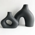 Black Vases Set of 2 